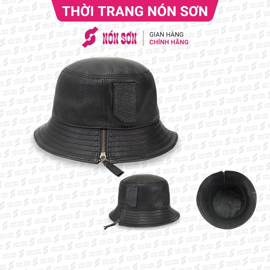 Mũ vành da cao cấp Nón Sơn chính hãng MH015D-ĐN1-L