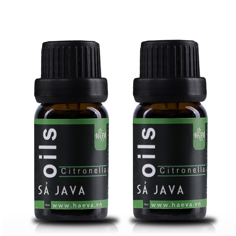 Tinh dầu xua đuổi côn trùng và khử mùi hiệu quả Sả Java premium Haeva 10ml - Hàng nhập khẩu Ấn Độ