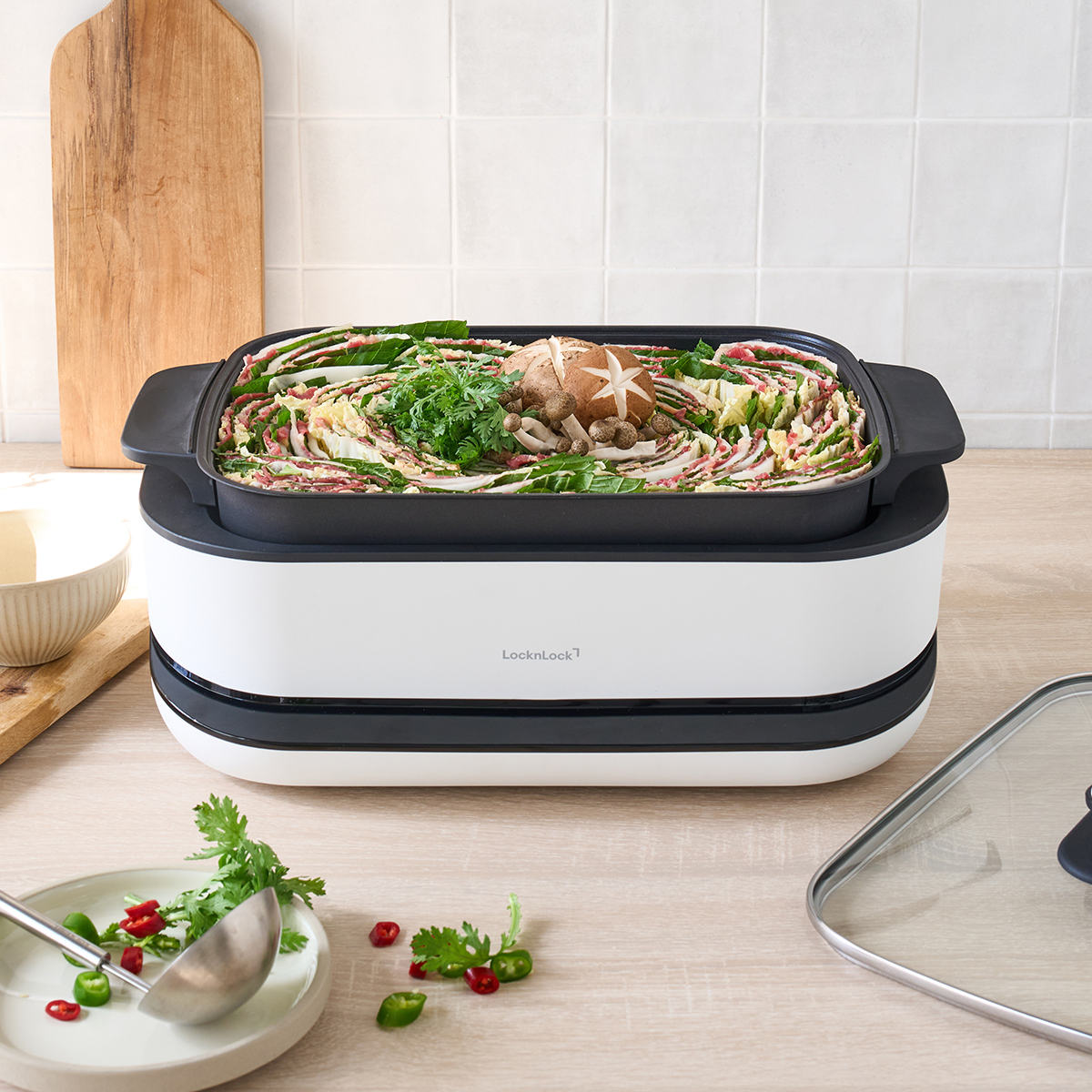 Nồi Điện Đa Năng LocknLock EJP261WHT Dung Tích 6L, Hàng Chính Hãng, Tùy Chỉnh Công Suất Và Hẹn Giờ - JoyMall