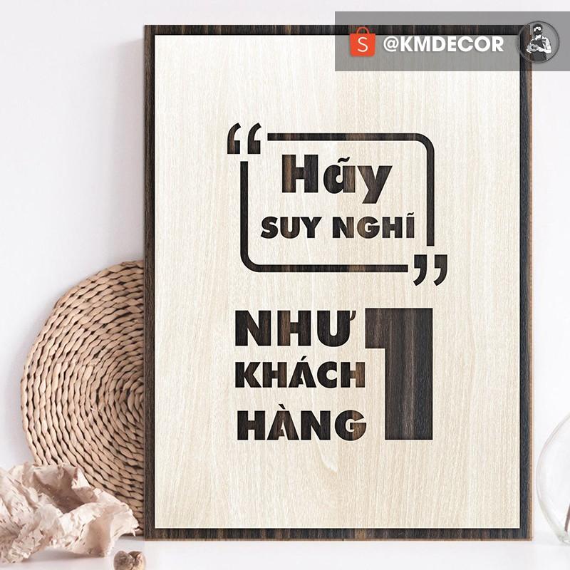 Mẫu tranh - Mã 015 "Hãy suy nghĩ như một khách hàng