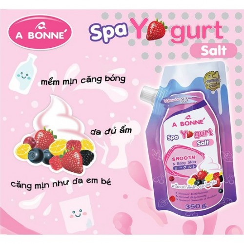 Muối Tắm Tẩy Tế Bào Chết Spa Yogurt Salt A Bonne' APM.00006 (350g có vòi) làm sạch và trắng da