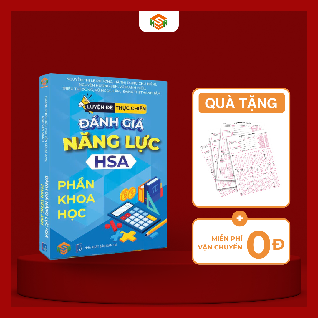 Sách - Luyện đề thực chiến đánh giá năng lực HSA (Phần Khoa Học)