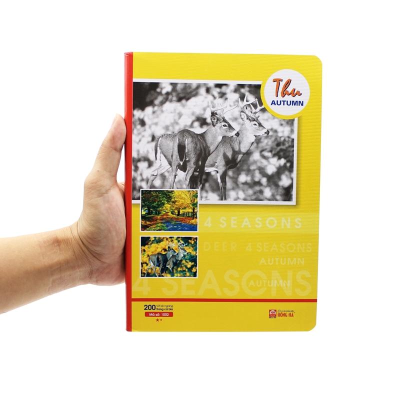 Combo 5 Tập Pupil 4 Mùa - Kẻ Ngang 200 Trang - Hồng Hà 1002 (Mẫu Màu Giao Ngẫu Nhiên)