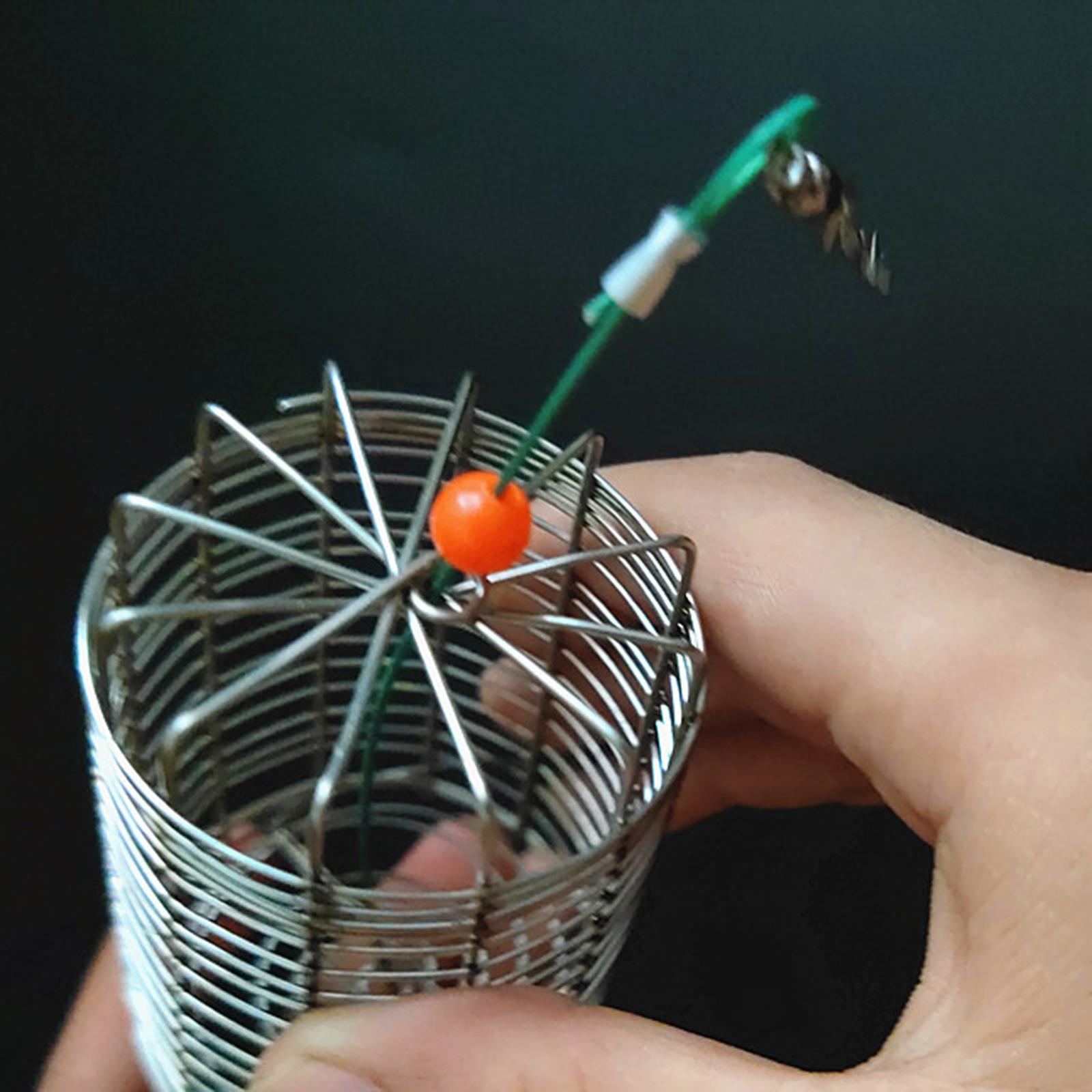5pcs Carp Fishing Bait Trap Cage Feeder Basket Holder, Anti-rust Coarse Lure Feeder Carp Small Fishing Tackle Kit for Shrimp Carp Crayfish Crab