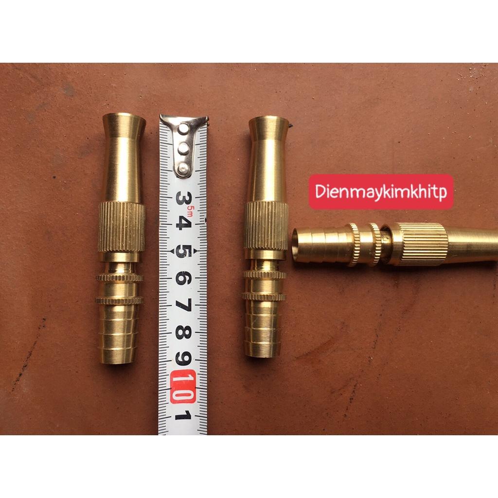 Đầu vòi xịt tăng áp bằng đồng, rửa xe hơi, rửa sân, tưới cây, làm vườn xịn