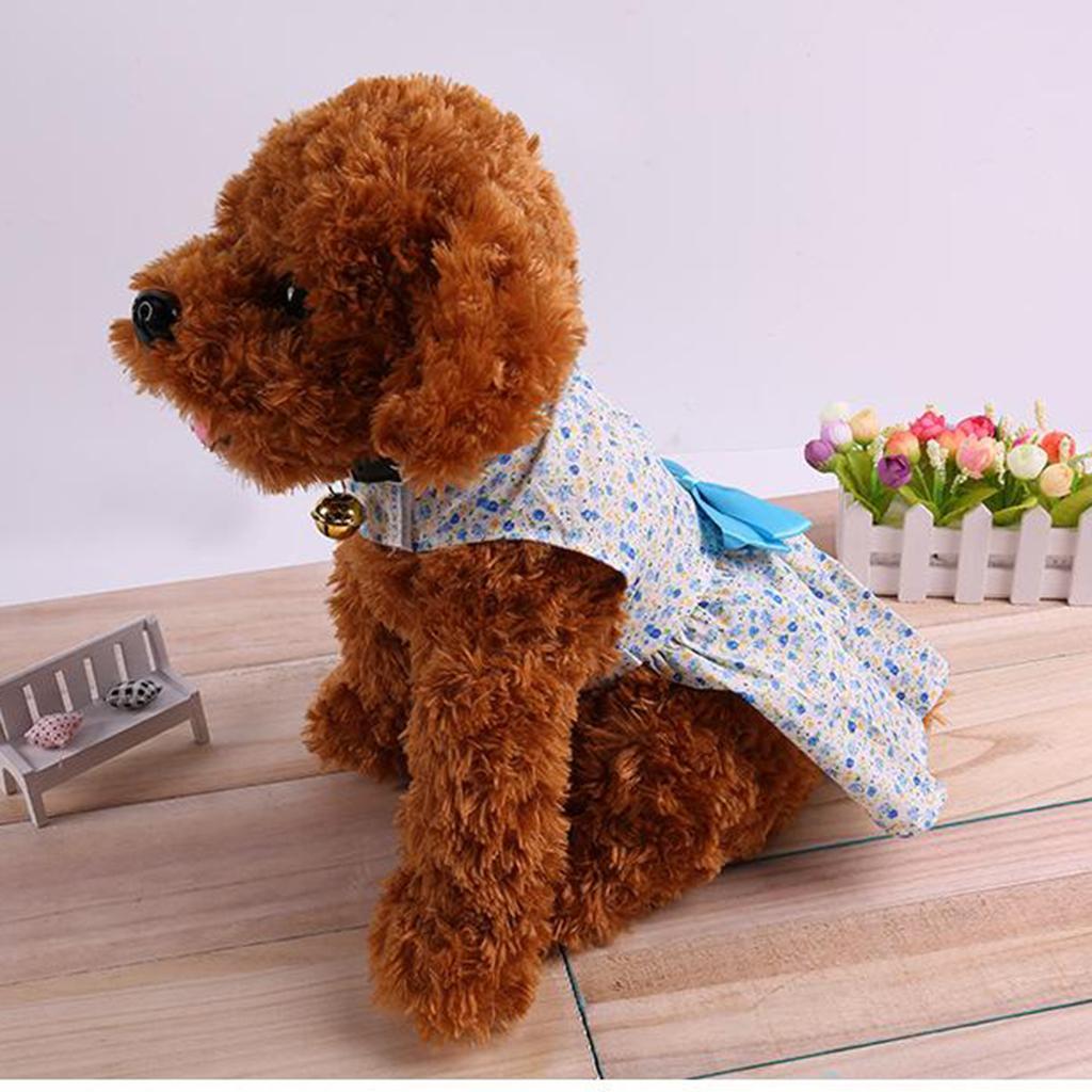 Pet Dress Dogs Puppy Skirt Floral Clothes Summer Spring Party Outfit