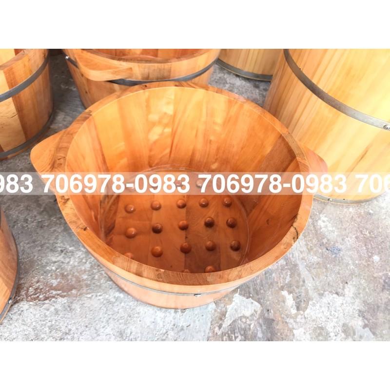 Chậu gỗ ngâm chân-gỗ pomu cao cấp+