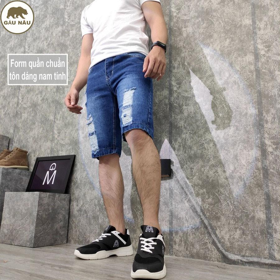 Quần short jean nam GN418 màu chuẩn đẹp Gấu Nâu