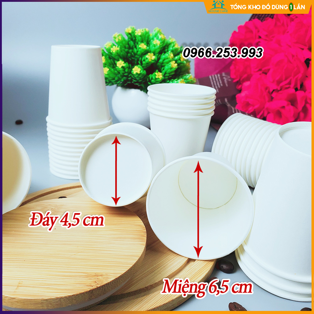 Set 50 cốc giấy 150ml ~ 5 OZ cao cấp Hàn Quốc