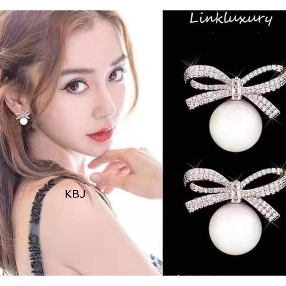 Bông tai bạc nơ trai MS70