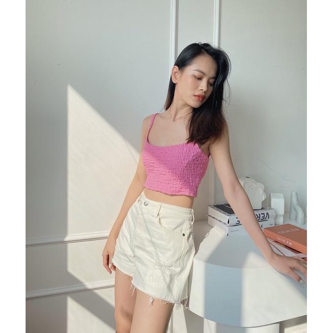 Quần short Jean trắng nữ LUCETFASHION cá tính