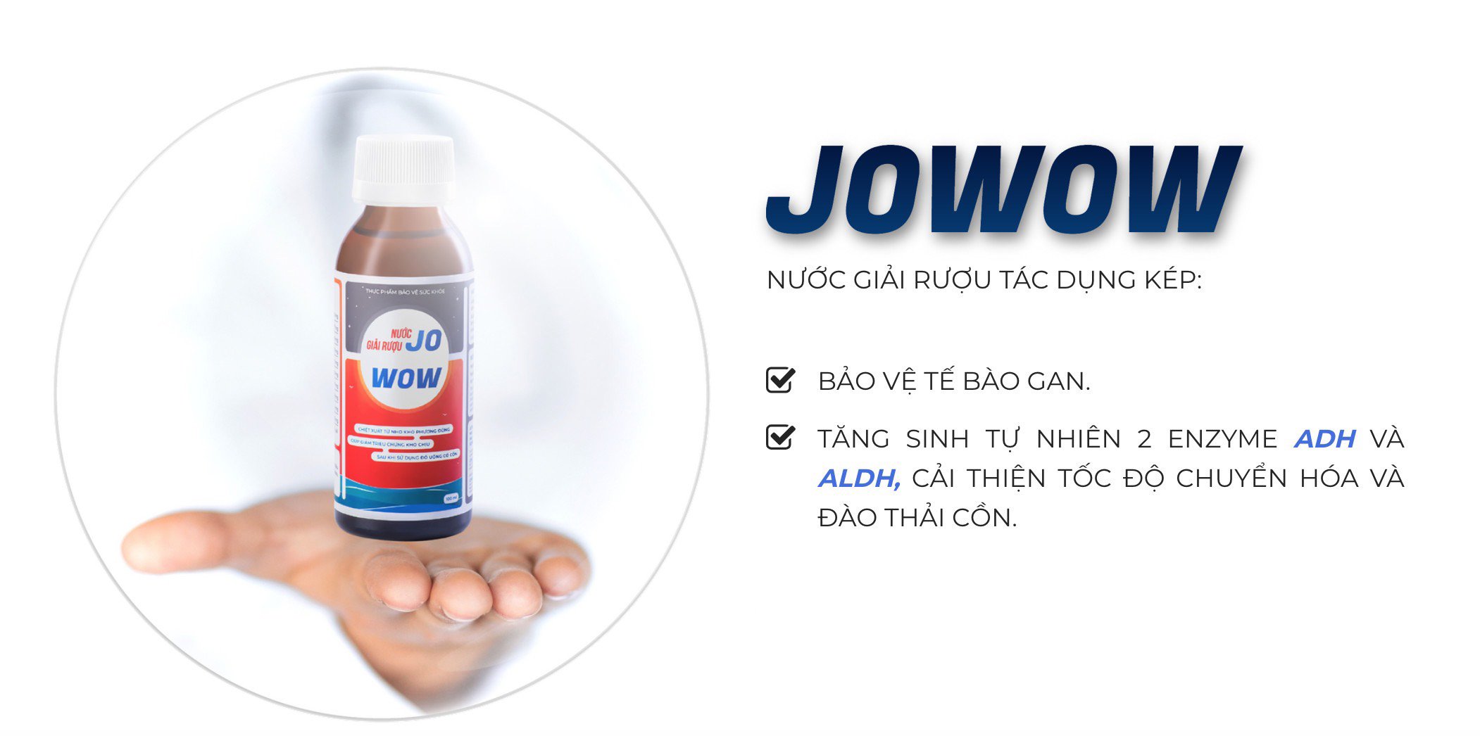 Nước giải rượu, mát gan JOWOW (100ml x 1 Chai)