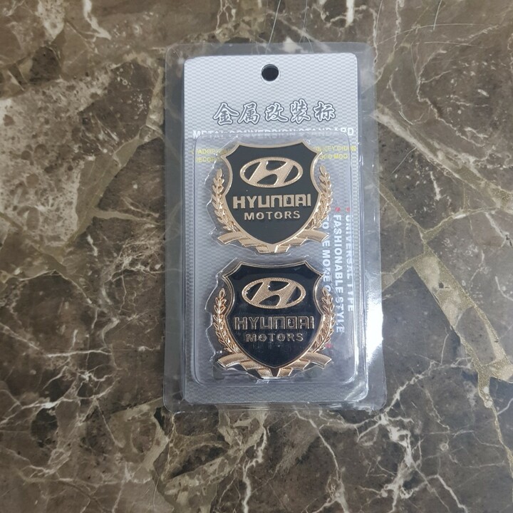 Bộ 2 logo bông lúa dán xe hơi, ô tô cao cấp
