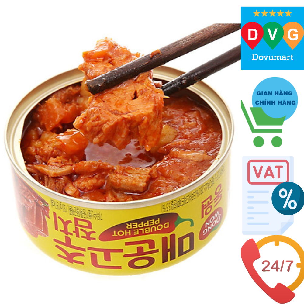 Cá Ngừ Ớt Cay Gấp Đôi Dongwon Hàn Quốc Hộp 150G/ 동원) 매운 고추참치 150G
