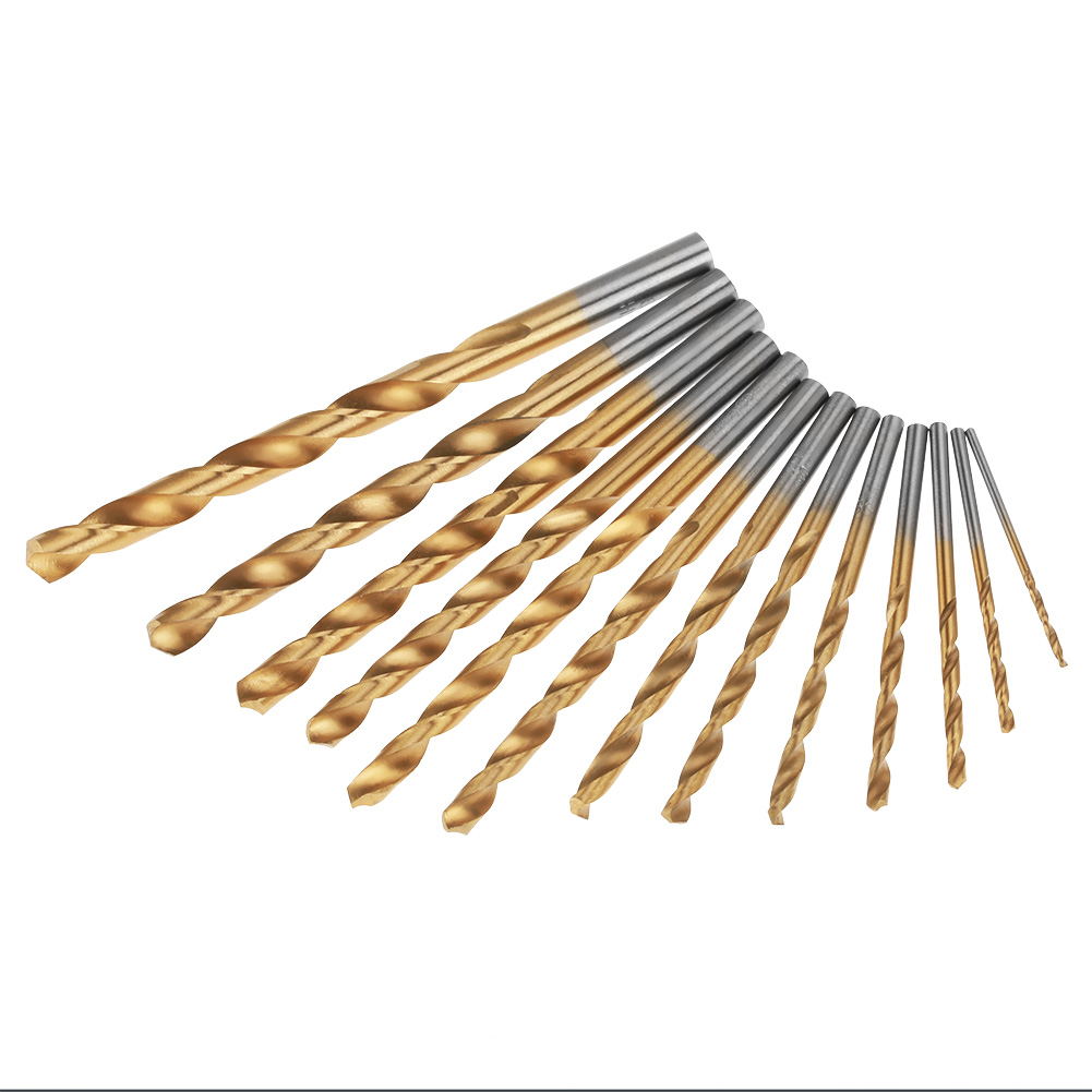Bộ 13 mũi khoan xoắn thép phủ titan mini độ chính xác siêu nhỏ 1.5-6.5mm