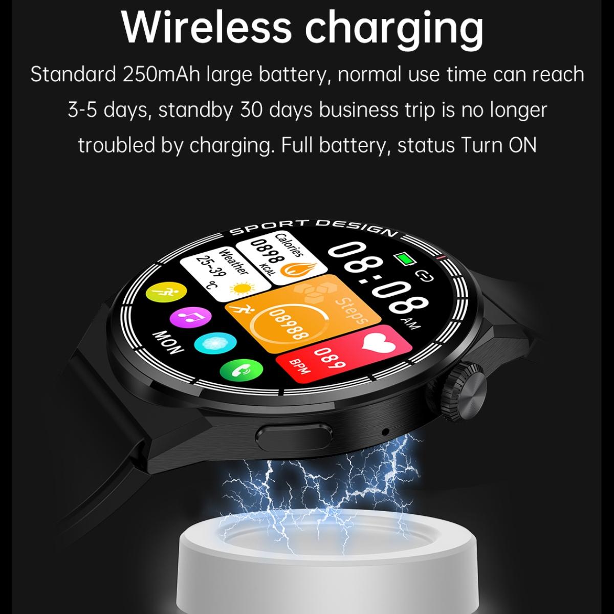 Đồng hồ thông minh cuộc gọi Bluetooth mới dành cho nam Sức khỏe nhịp tim 100 chế độ thể thao Đồng hồ theo dõi sức khỏe cơ thể Đồng hồ thông minh cho Huawei Xiaomi Màu sắc: Silicone