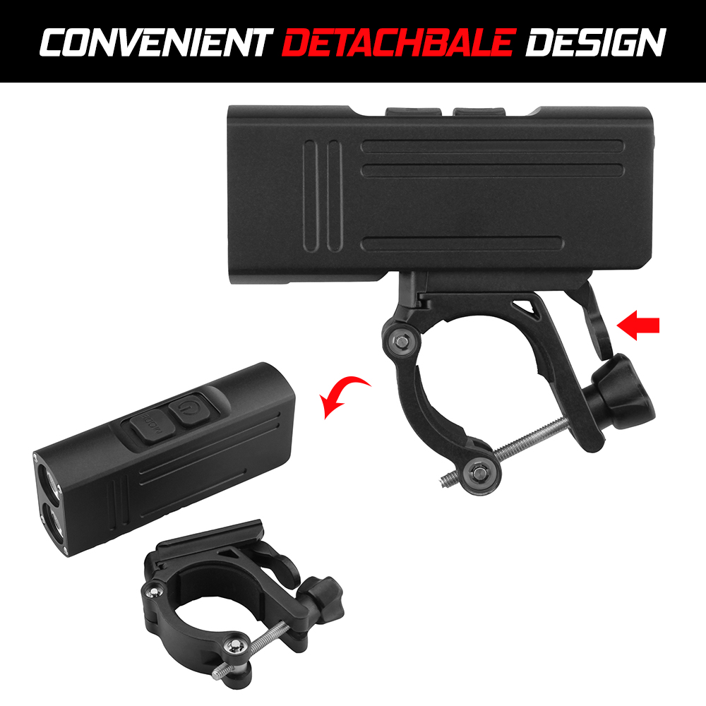 Đèn Chiếu Sáng Gắn Ghi Đông Xe Đạp Chống Nước IP68 Có Thể Sạc Lại