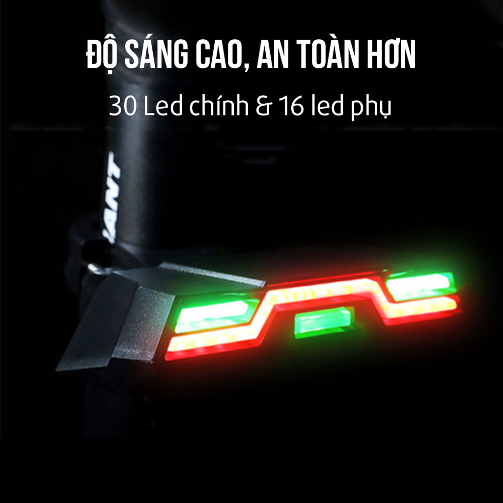 Đèn Đuôi Xe Đạp BK1819 Với 3 Màu Sắc Cảnh Báo An Toàn Chống Nước Pin 2000mAh Thời Gian Sử Dụng Lên đến 40h MaiLee 