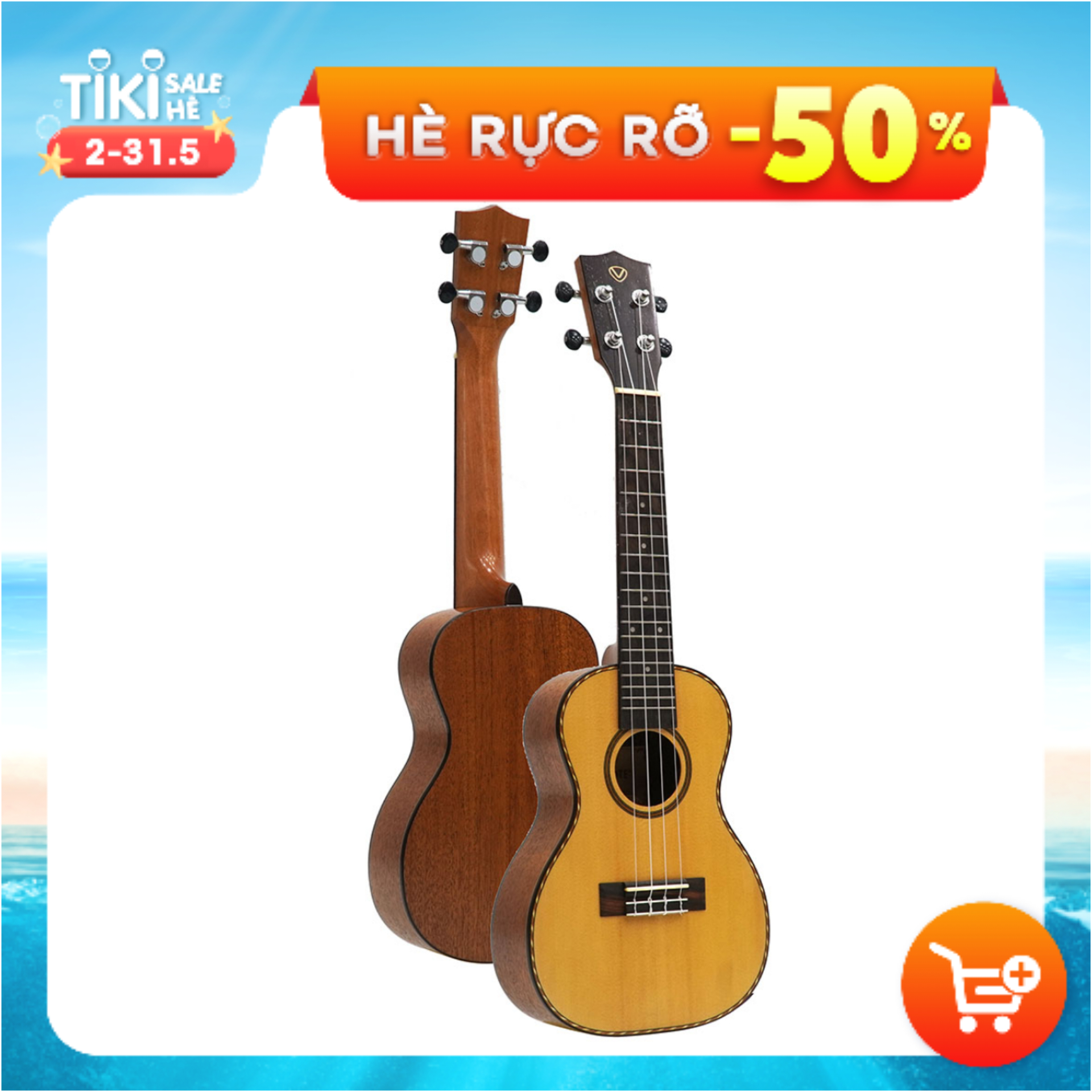 Đàn Ukulele Valote Dòng Concert VA 24M01, 24M02, 24R01 Cao Cấp Tông Nhạc Dày Âm Thanh Trong Trẻo