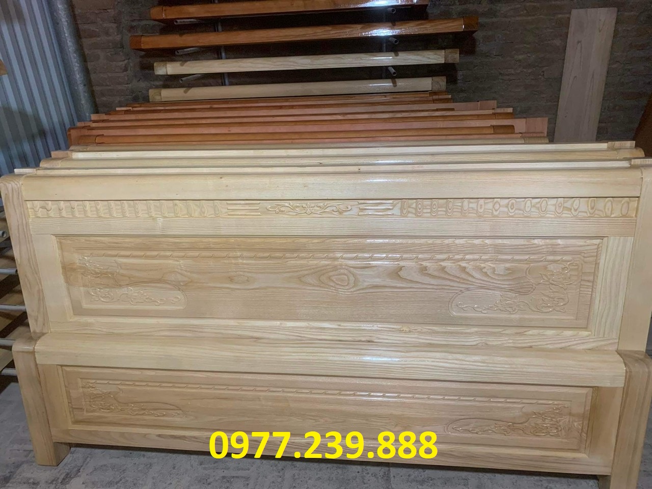 giường gỗ sồi nga 200x220cm