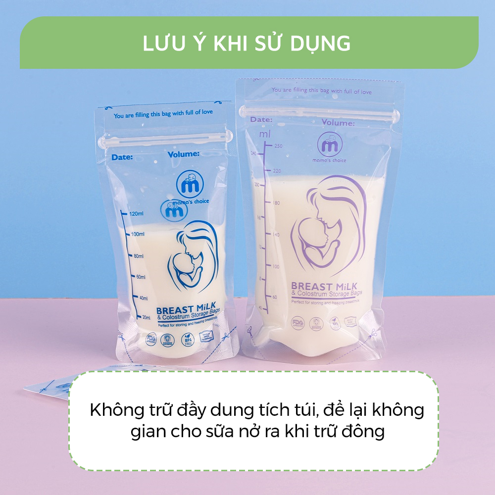 Combo Bình Trữ Sữa và Túi Trữ Sữa Mama’s Choice, Bảo Quản và Trữ Sữa Mẹ, Kiểm Định An Toàn Quốc Tế Bureau Veritas