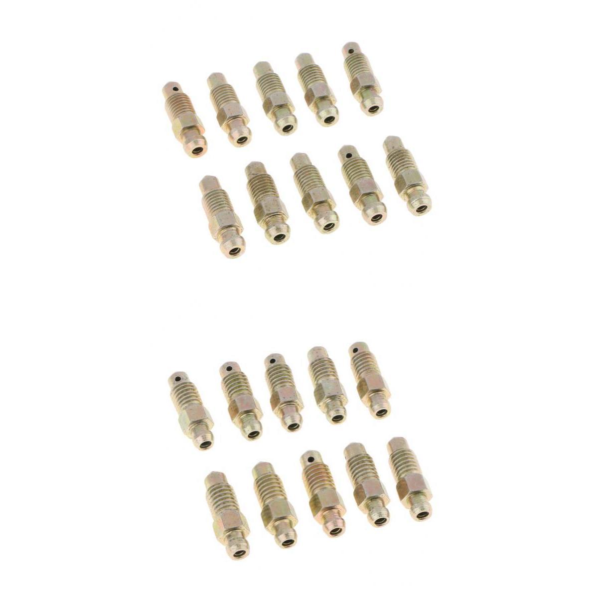 20 Pieces Car Front and Rear Brake Bleeder Screws Resistant 26mm+25mm