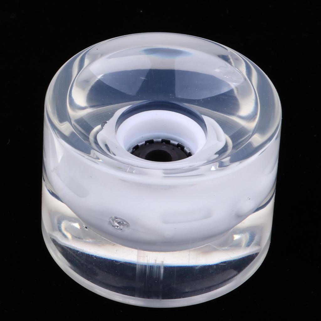 4pcs Longboard Light Up Wheels Skateboard Cruiser Repair Rebuilding White