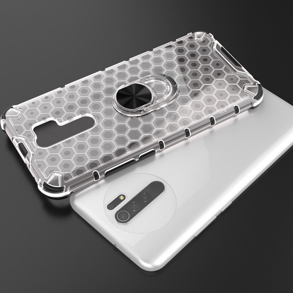 Ốp lưng cho Xiaomi Redmi 8 8A 9 9A 9C chống sốc họa tiết tổ ong kèm nhẫn iring