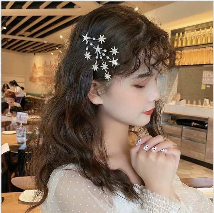 KẸP TÓC CHÙM HOA SAO ĐÁ HÀN QUỐC MỚI SIÊU XINH