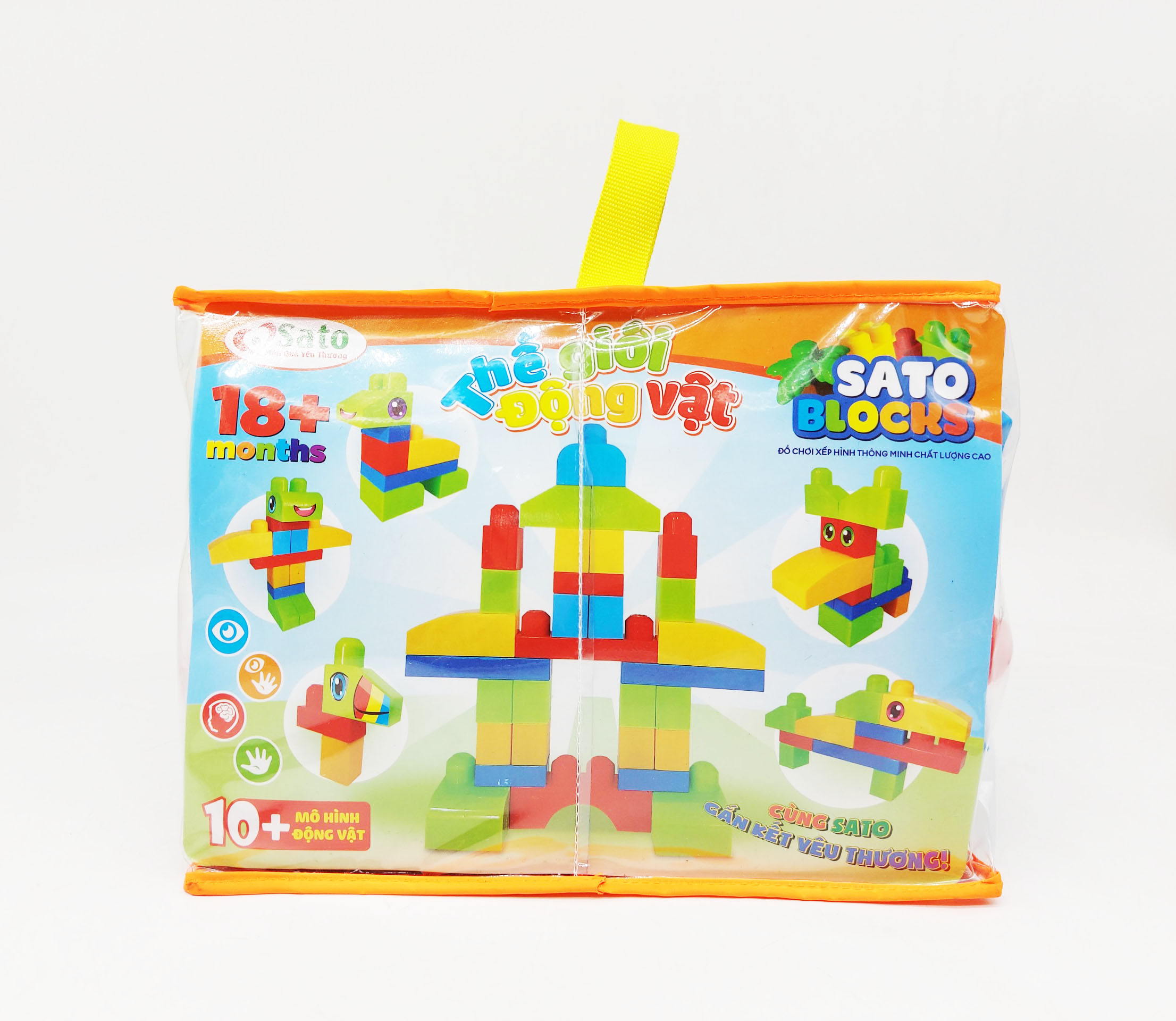 Đồ chơi Xếp hình Sato Blocks 36 chi tiết cho bé từ 18 tháng tuổi