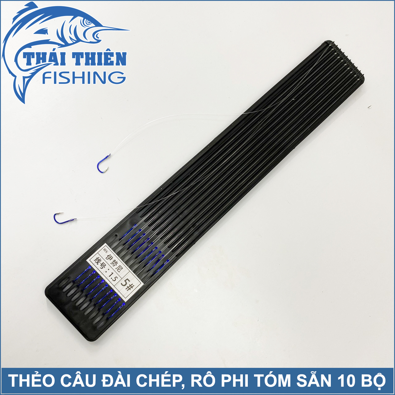 Bộ 10 Thẻo Câu Đài Tóm Sẵn 2 Lưỡi Dùng Câu Chép, Rô Phi Sông Tự Nhiên, Hồ Dịch Vụ