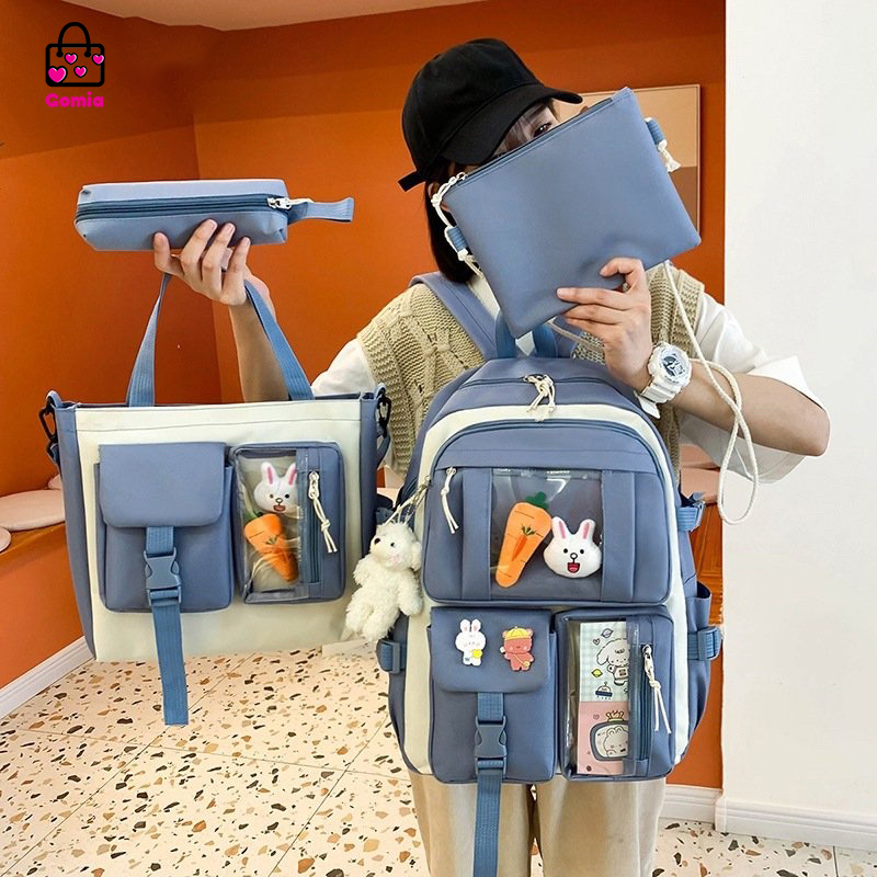 Balo chống nước phong cách Hàn Quốc Ulzzang trẻ trung năng động sành điệu đi học đi chơi GOMIA BL5072