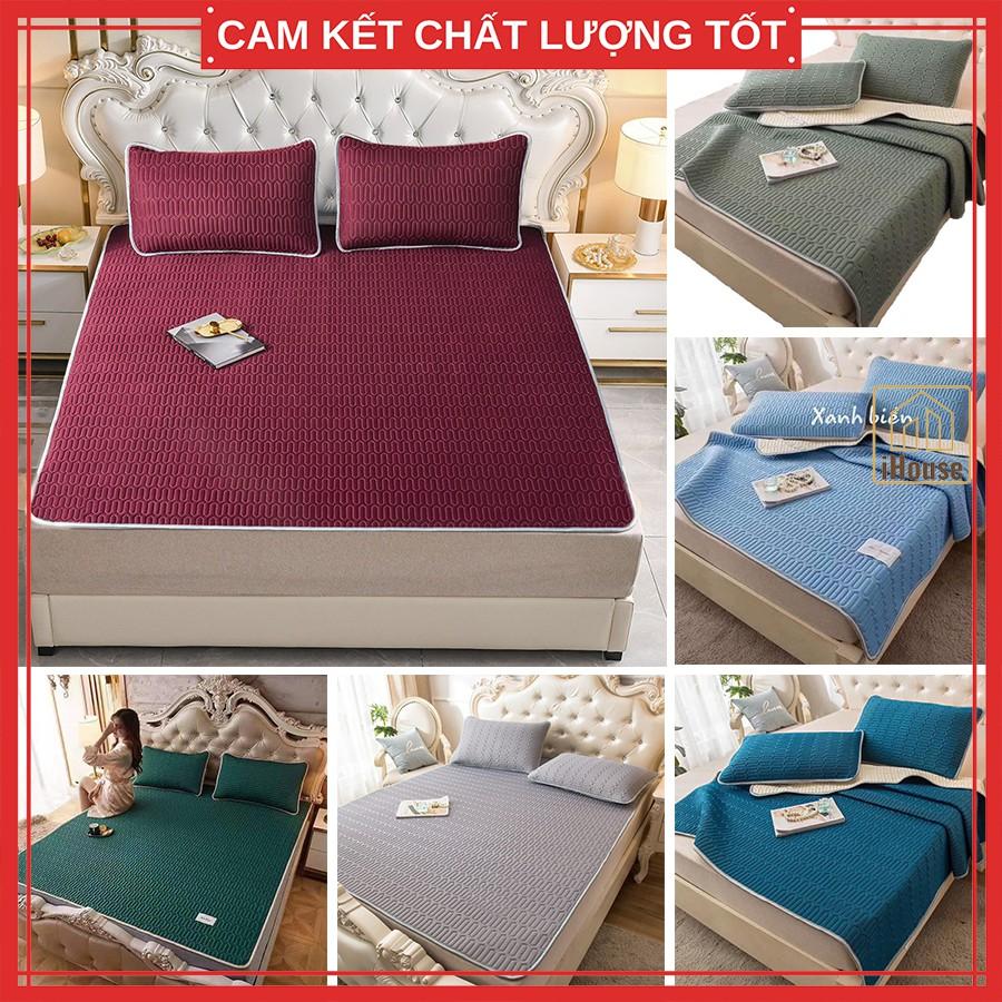 Chiếu điều hoà cao su non, Chiếu điều hoà Latex mát mẻ dễ chịu cho bé và gia đình 1m6 1m8 2m xanh đỏ