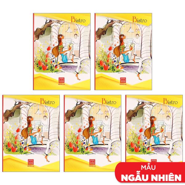Combo 5 Vở Class Bistro - 4 Ly Ngang 200 Trang - Hồng Hà 0403 Mẫu Màu Giao Ngẫu Nhiên