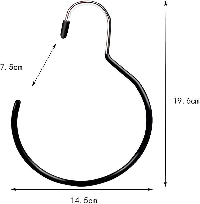 Móc áo 5pcs khăn quàng cổ có giá đỡ khăn quàng cổ kích thước lớn màu đen