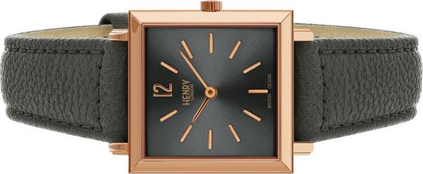 Đồng Hồ Nữ Dây Da Cừu Henry London HL26-QS-0262 Heritage Square (26mm) - Xám + Dịch Vụ Khắc Tên