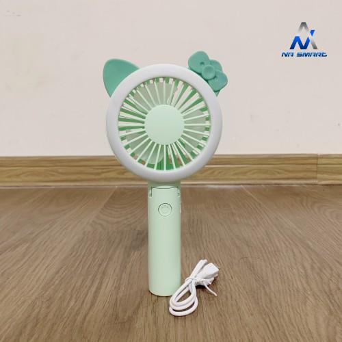 Quạt Cầm Tay Mini Có Đèn Gấp Gọn Tiện Lợi 3 Màu Hồng , Xanh Lá Cây , Xanh Lam