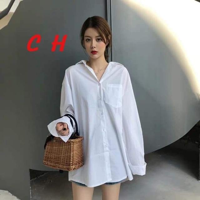 Áo Sơ mi túi dáng dài