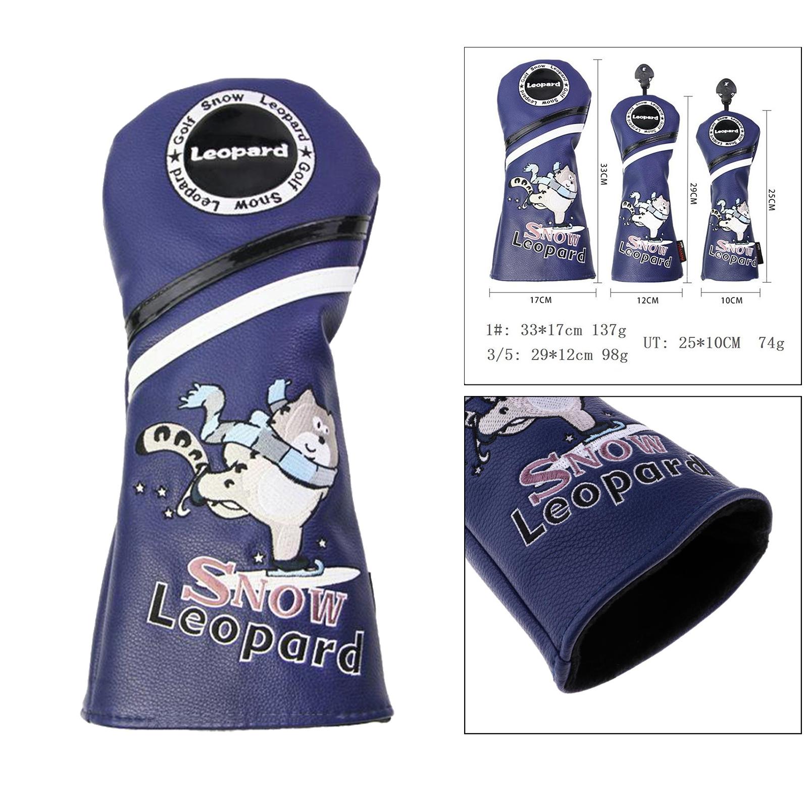 Golf Headcover Driver Cover, Golf Club Wood Head Covers Fit for Driver Wood, Fairway Wood and Hybrid with Number Tags for Male/Female Golfers