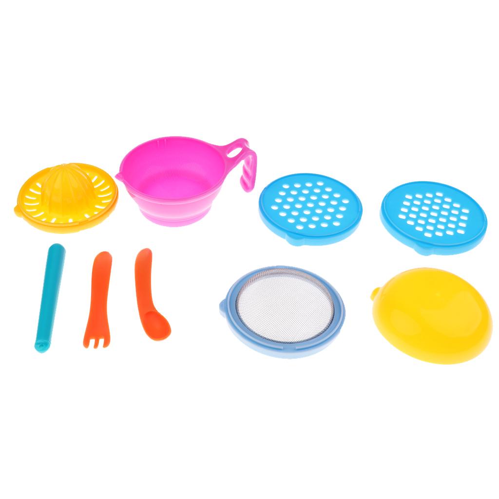 Manual Baby Infant Food Fruit Vegetable Grinder Bowl Mill Blender Masher Home