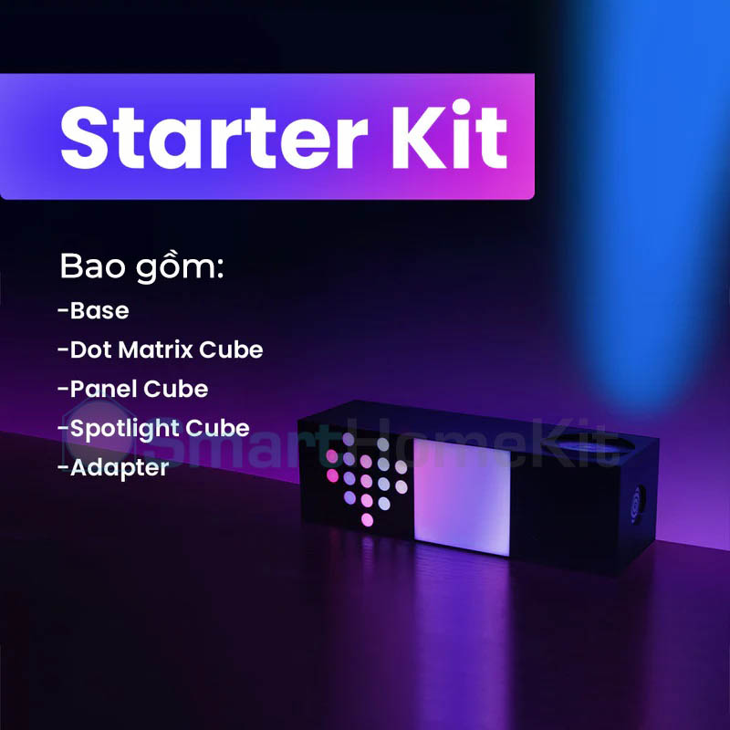 Đèn trang trí đa năng thông minh Yeelight Cube Smart Lamp, đồng bộ với màn hình 16 triệu màu gaming, đa hiệu ứng ánh sáng, gamesync, musicsyne, hỗ trợ matter/homekit - Hàng chính hãng