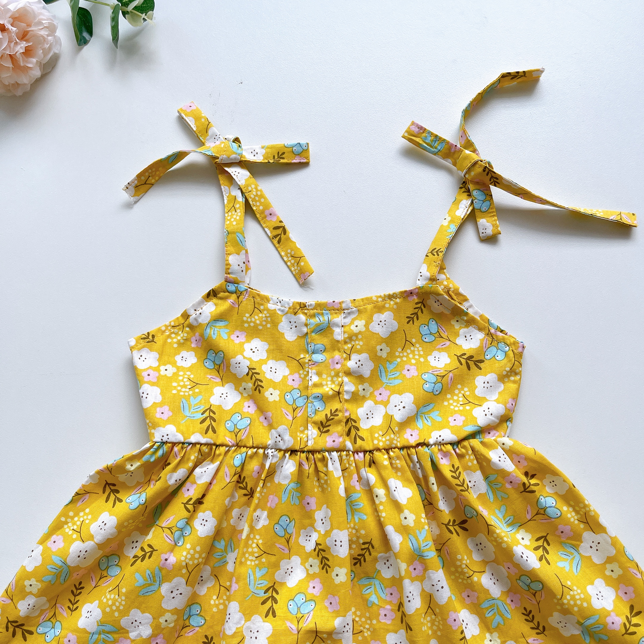 Váy Babydoll 2 Dây Bé Gái 4 Đến 28kg, Đầm Bé Gái Chất Thô Hoa Mềm Mát