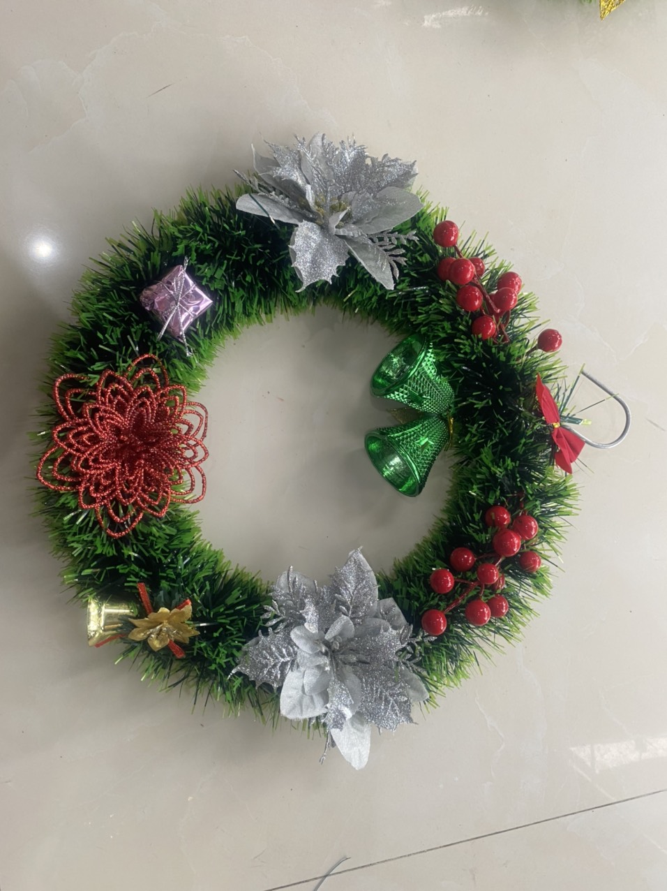 Vòng Nguyệt Quế Trang Trí Noel Giáng Sinh 40cm bao đẹp