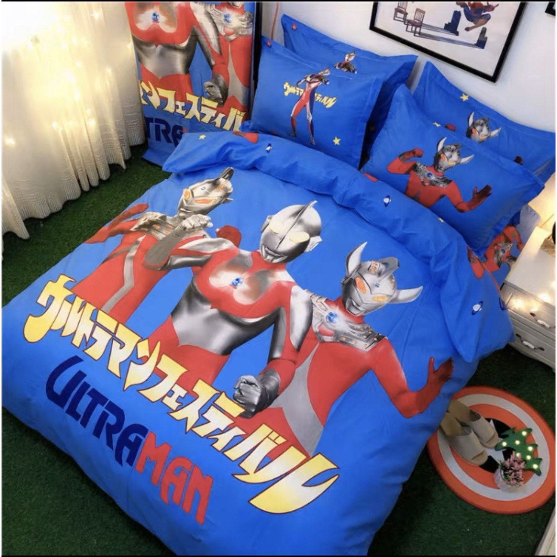 BỘ CHĂN GA GỐI COTTON HOẠT TÍNH 3D - ULTRAMAN