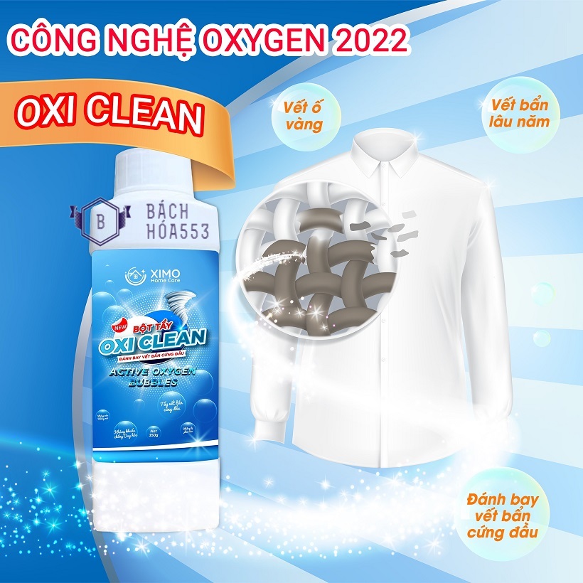 Bột tẩy trắng quần áo đồ gia dụng đa năng Oxi Clean Ximo 350G