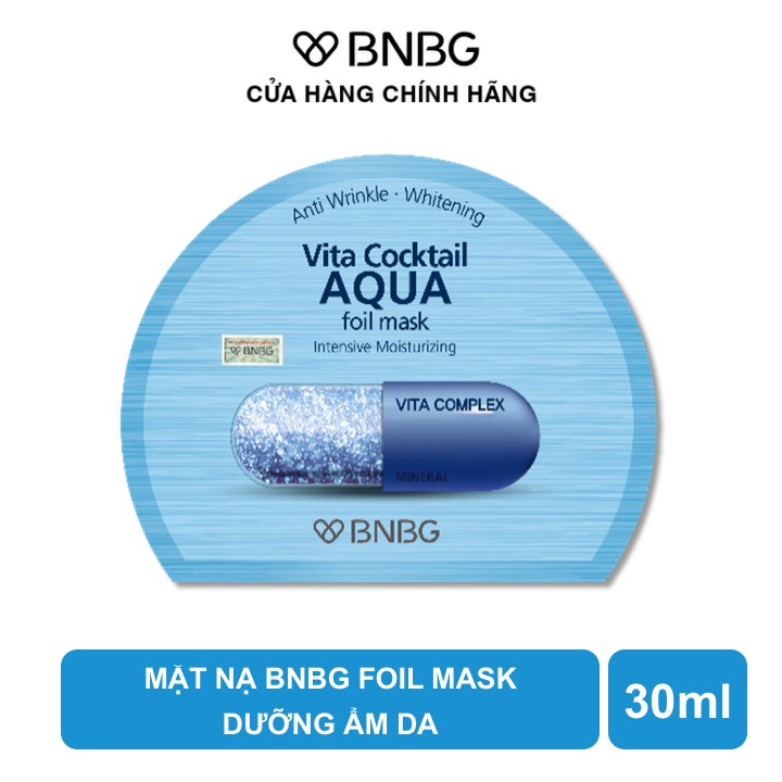 Combo 10 Mặt Nạ Cấp Ẩm Cho Da BNBG Vita Cocktail AQUA Foil Mask 30mlx10