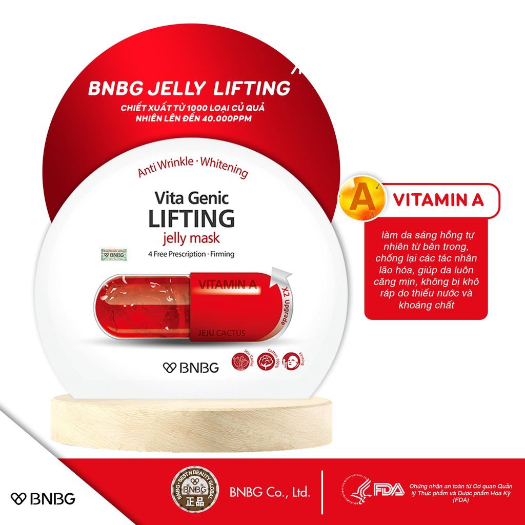 Combo 10 Mặt nạ dưỡng ẩm giúp nâng cơ và săn chắc da BNBG Vita Genic Lifting Jelly Mask 30ml x 10