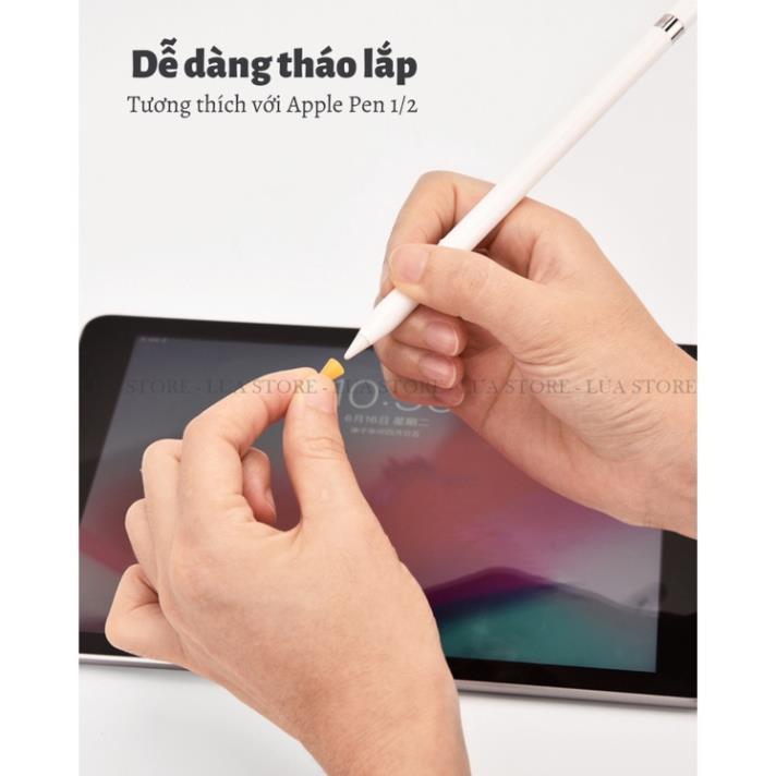 Bọc bảo vệ ngòi bút cho Apple Pen 1/2 chống mòn, chống trượt, bảo vệ ngòi bút cảm ứng, chất liệu TPU mềm, không cảm trở cảm ứng