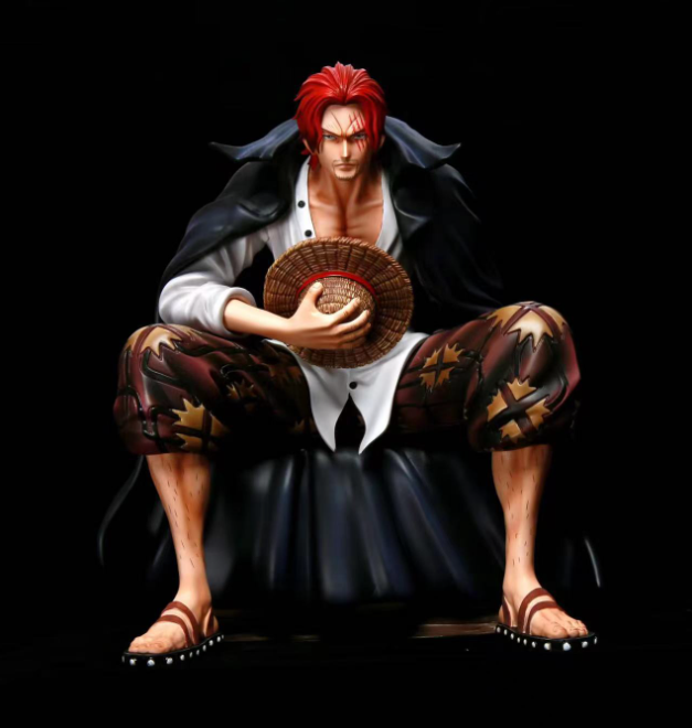 Mô hình One piece BT Shanks tóc đổ ngồi 17cm - Figure vua hải tặc loại 1 nét