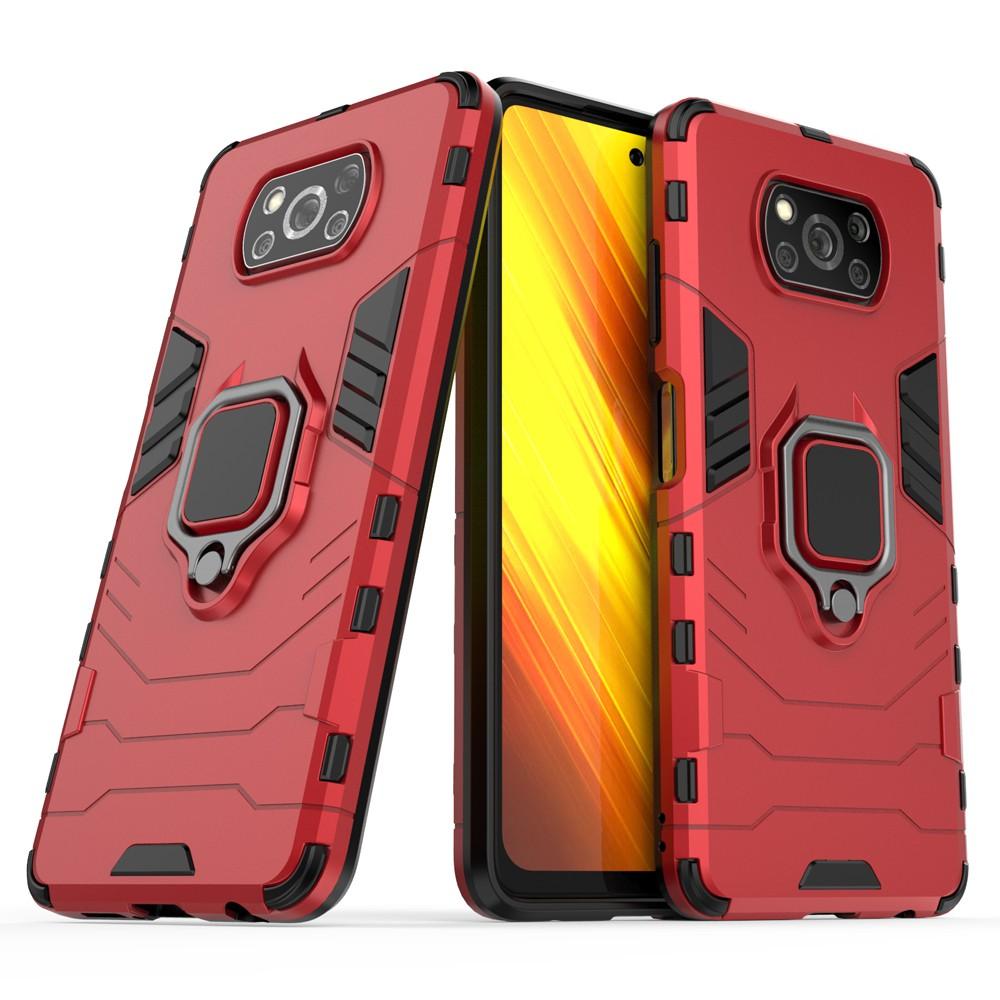 Ốp lưng cho Xiaomi Poco X3 NFC X3 Pro iron man chống sốc kèm nhẫn xoay chống xem video bảo vệ camera